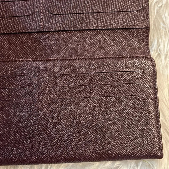 Dunhill Burgundy/Wine colored leather long bifold wallet Unisex - Picture 7 of 16